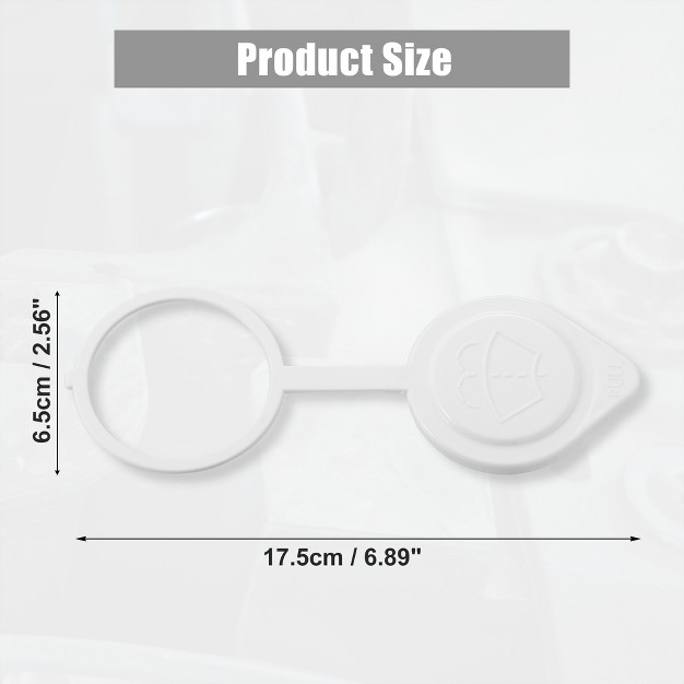 Unique Bargains Mr597536 White Windshield Wiper Washer Fluid Reservoir Tank Bottle Cap Cover For Mitsubishi Outlander