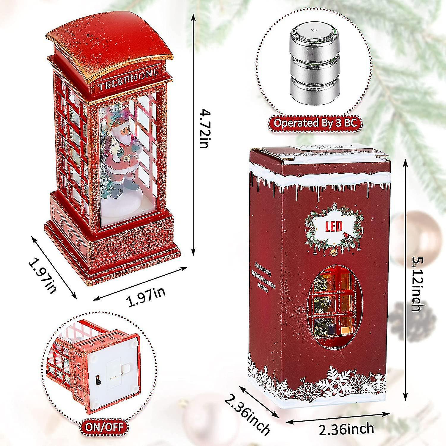 2pcs Christmas Led Lantern Lights Santa Claus Christmas Tree