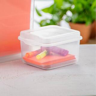 Sterilite 0.2 Gal. Plastic FlipTop Latching Storage Box in Clear (12-Pack) 12 X 18038612