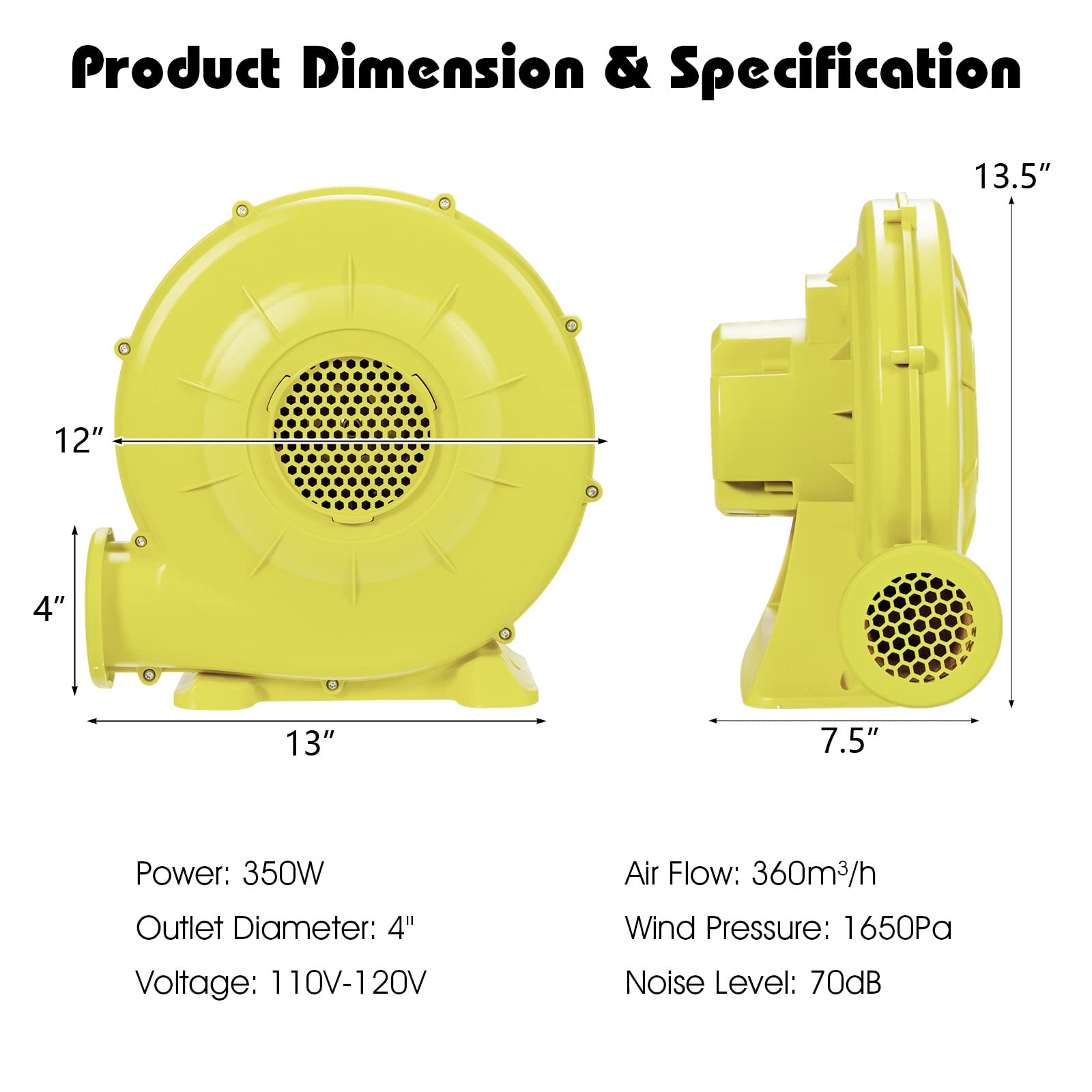 Air Blower, Pump Fan Commercial Inflatable Bouncer Blower