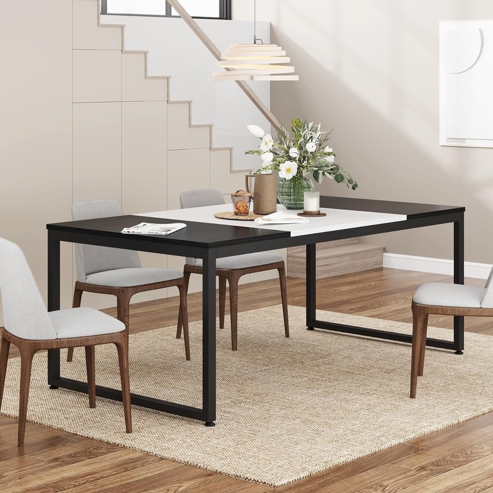 71 Inch Modern Rectangular Dining Table for 6 Person