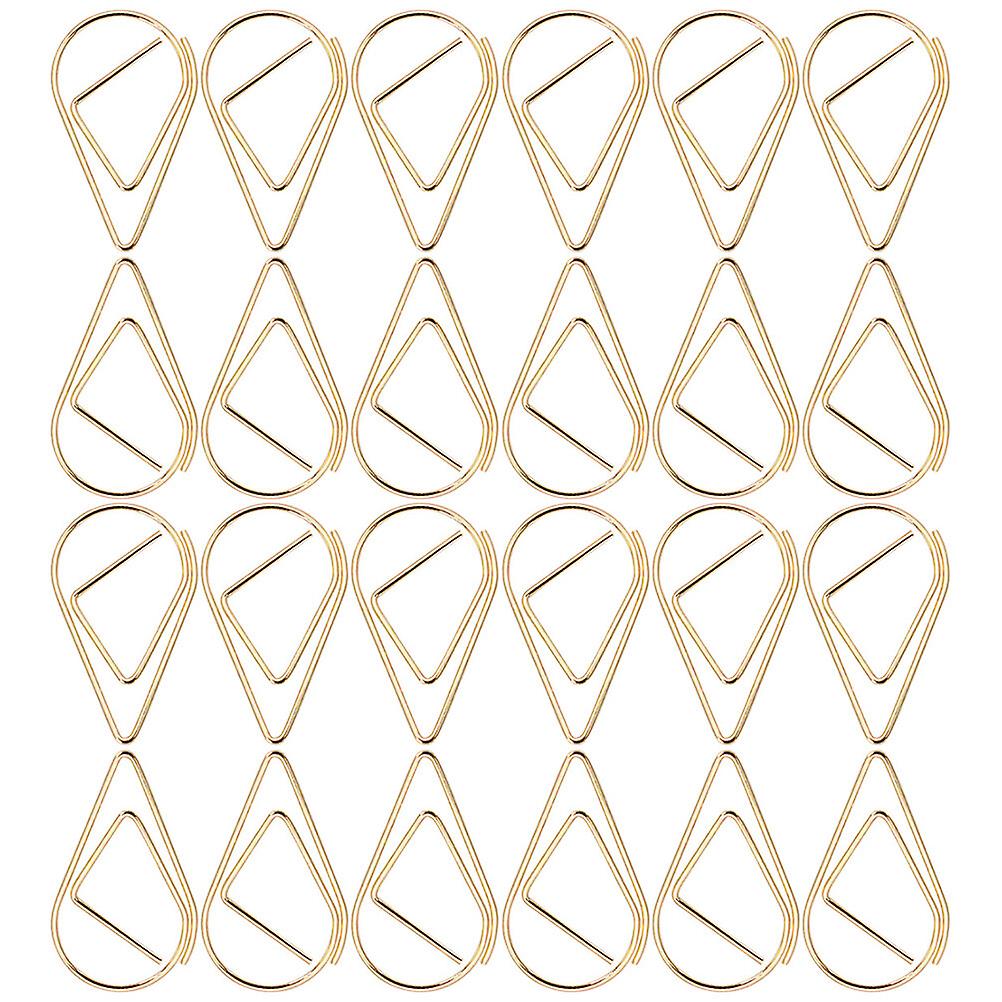 100pcs Paper Clips Drop Shaped Paper Clips Creative Paper Clips Document Paper Clips