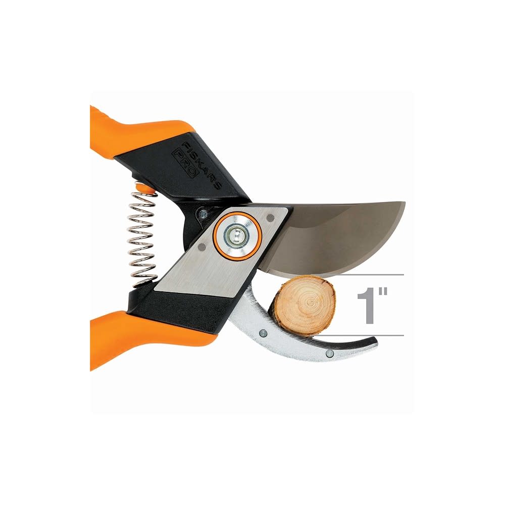 Fiskars Brands 394951 1 in. Cut Steel High Carbon Blade with Cast Aluminum Handled Pruner