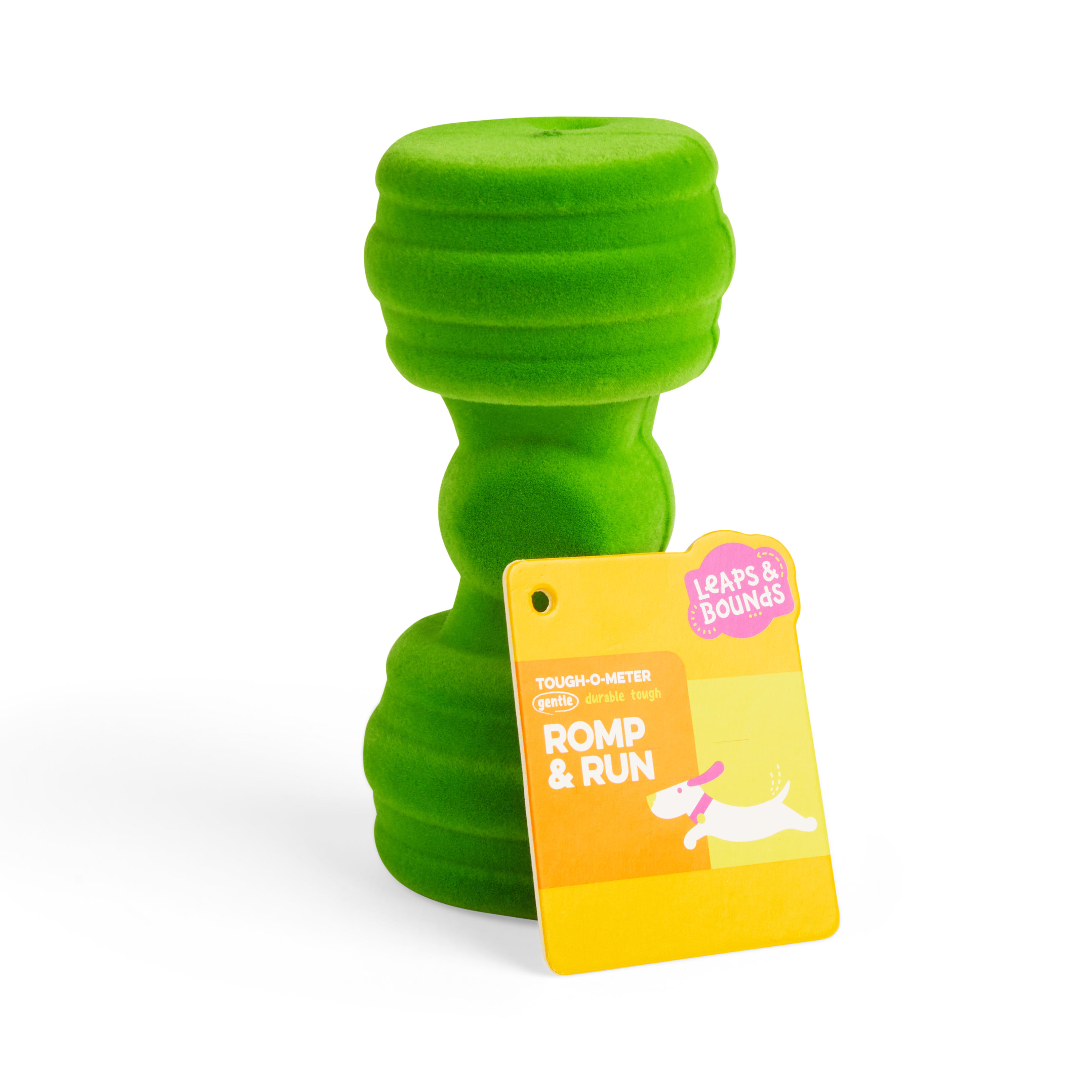 Leaps  Bounds Flocked Barbell Dog Toy