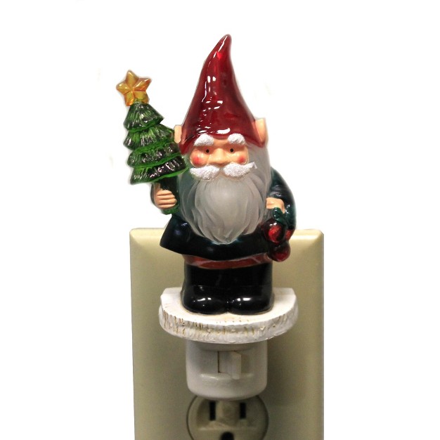 Christmas Bearded Gnome Night Light One Night Light 5 5 Inches Tree Star Mx178379 Acrylic Multicolored