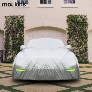 Mockins 200 in. x 75 in. x 60 in. Heavy-Duty Silver Waterproof Car Cover - 190T Polyester MA-48