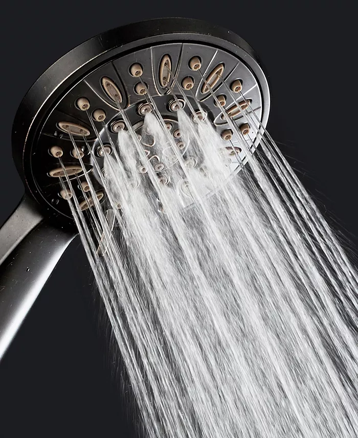 Aquadance High-Pressure 6-setting Handheld Shower Head with Extra-long 6 Foot Hose