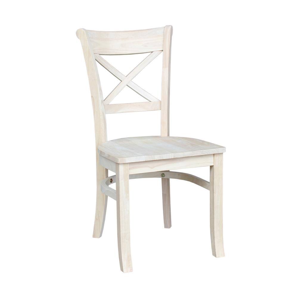 International Concepts Charlotte Unfinished Wood Side Chair (Set of 2) C-31P