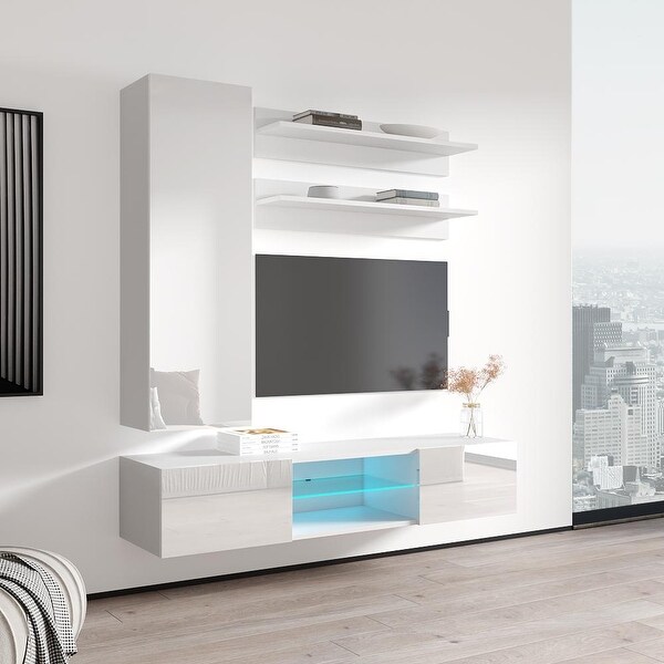 Fly H1 33TV Wall Mounted Floating Modern Entertainment Center