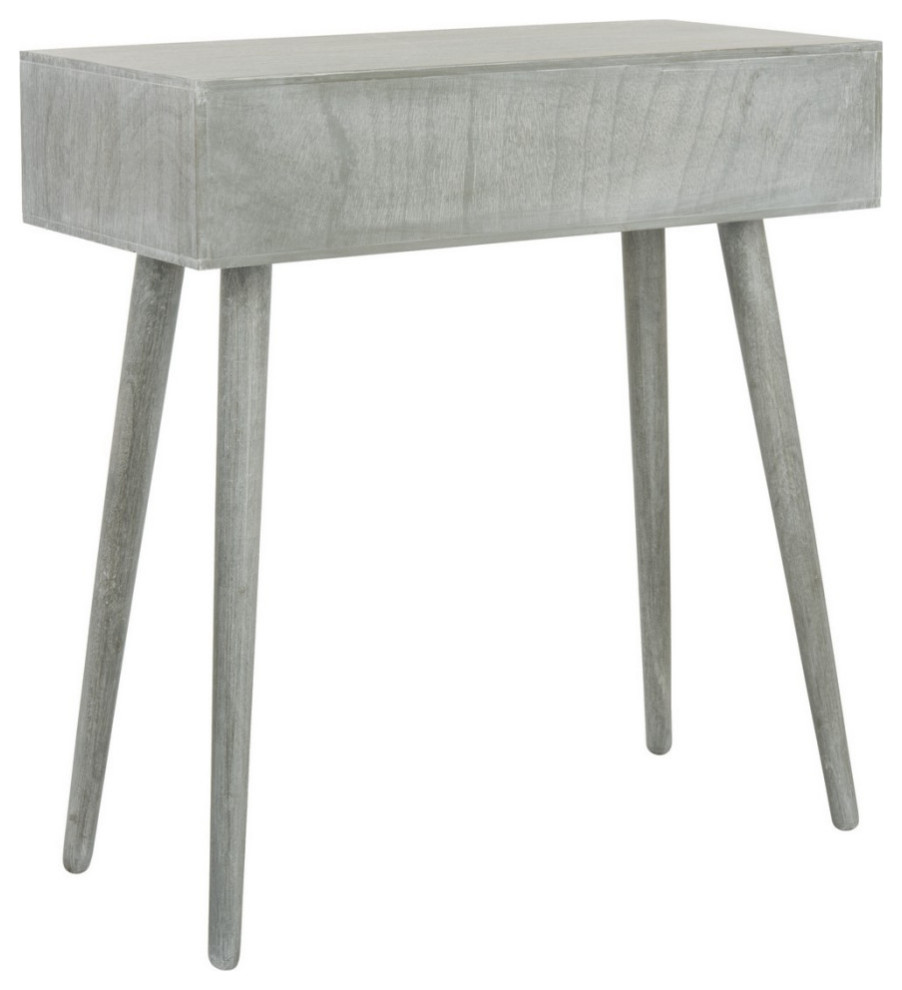 Cleo 2 Drawer Console Slate Grey   Midcentury   Console Tables   by AED Luxury Home Decor  Houzz