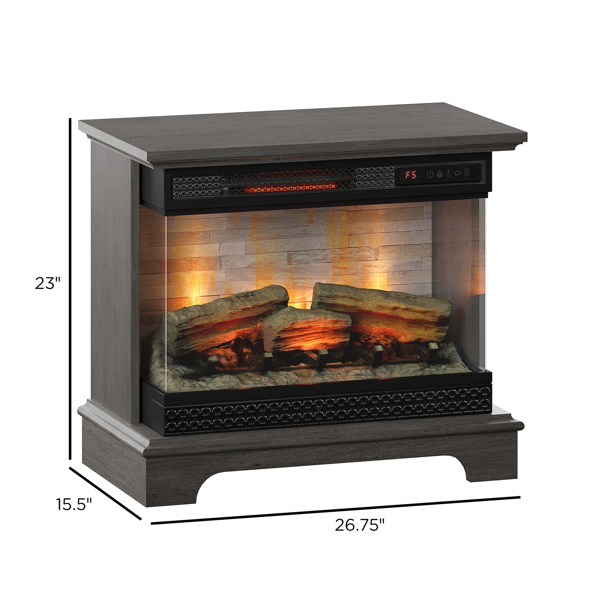 PanoGlow 3D Infrared Quartz Electric Fireplace