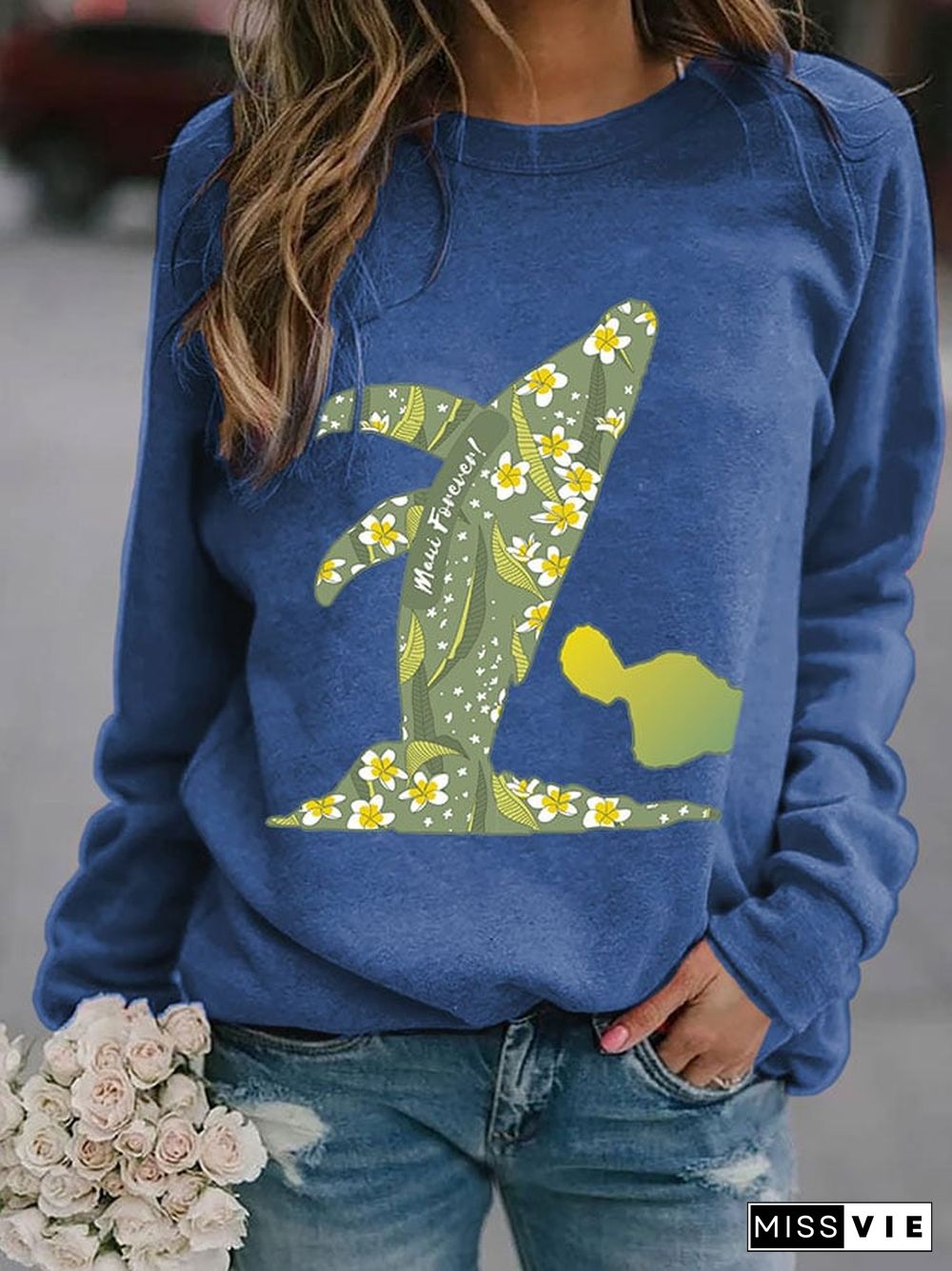 Women's Maui Forever Print Sweatshirt