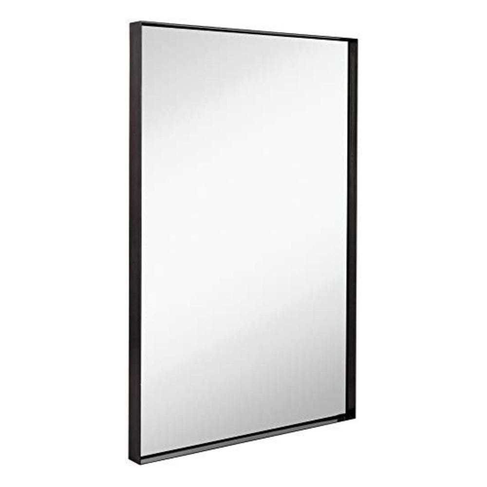 Contemporary Brushed Metal Wall Mirror (24