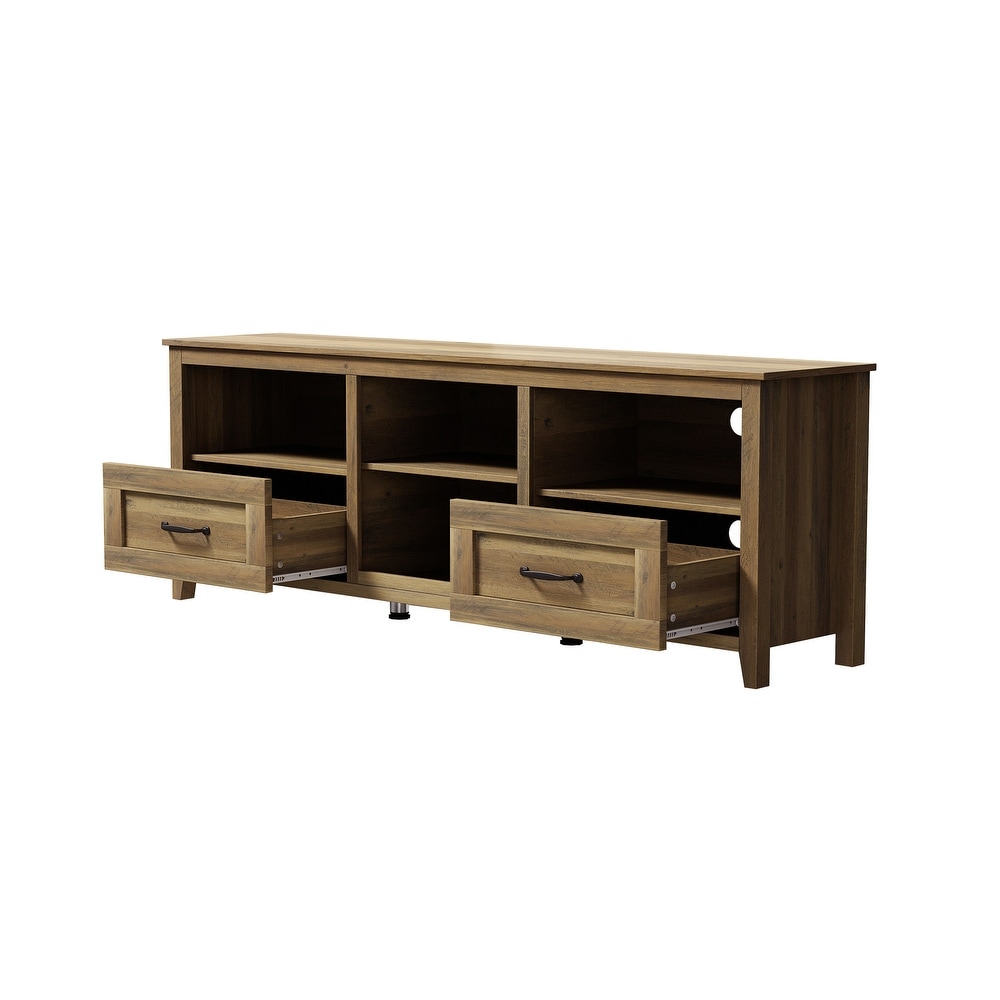 70.08 Inch TV Stand with 2 Drawers and 4 Storage Compartment