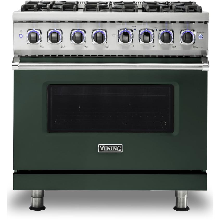 Viking 36-inch Freestanding Dual-Fuel Range with Elevation Burners CVDR7362-6BBF