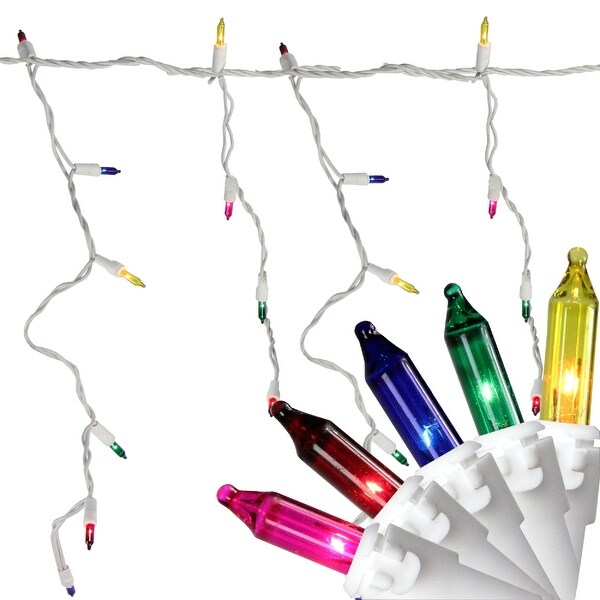 50Count Red Green Mini Icicle Christmas Light Set