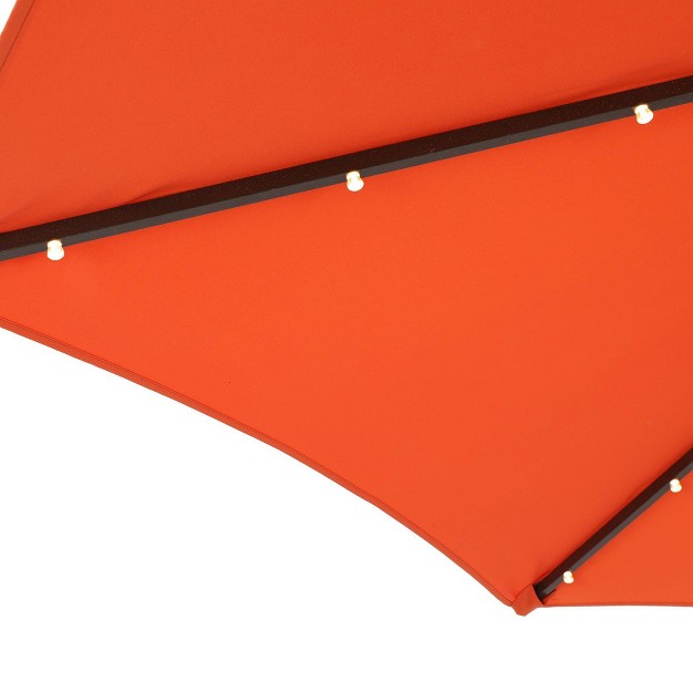 7 5 x27 X 7 5 x27 Solar Led Patio Umbrella Orange Wellfor