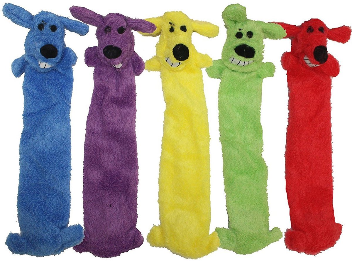 Multipet Loofa Light-Weight Squeaky Stuffing-Free Dog Toy， Color Varies