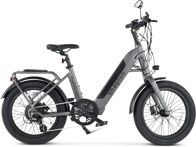 Magnum Pathfinder 48-Volt， 500W Electric Bike - Slate Gray