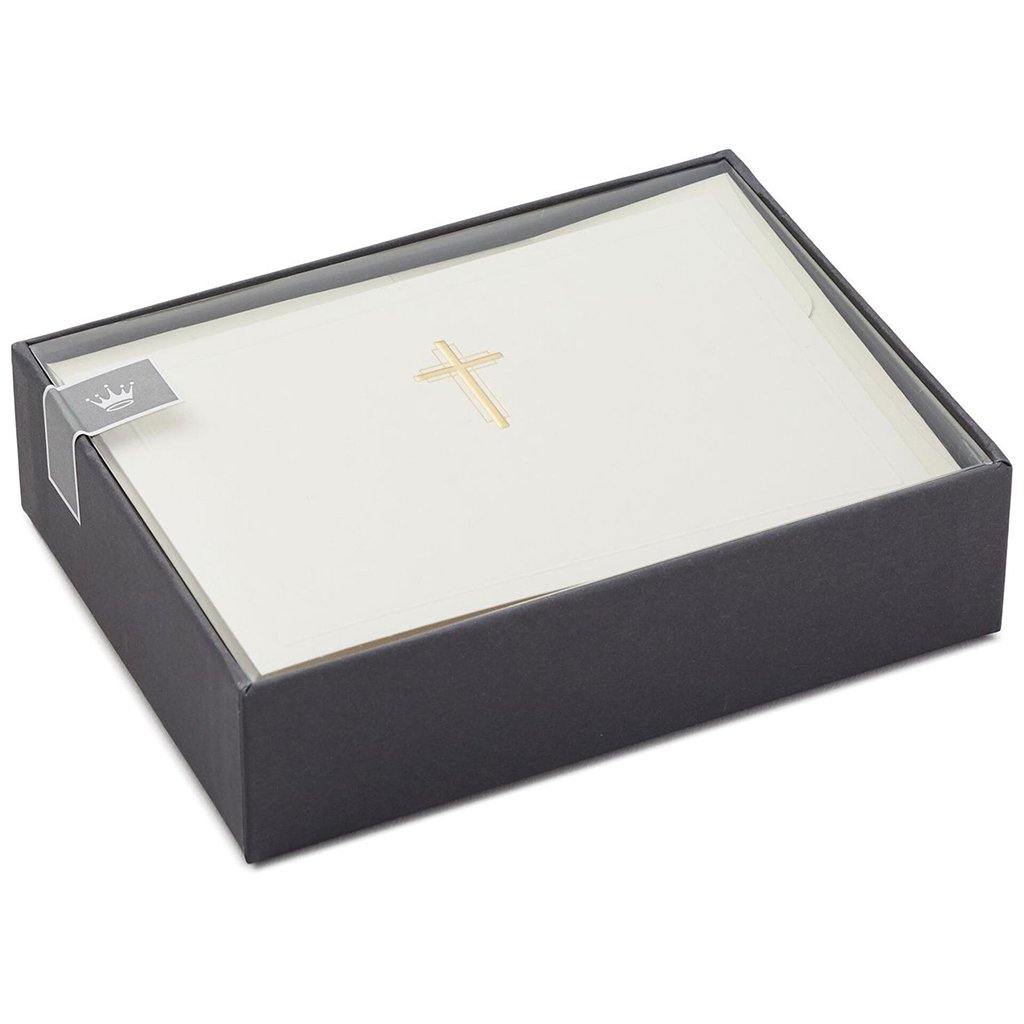 Hallmark  Gold Cross Religious Note Cards, Box of 20