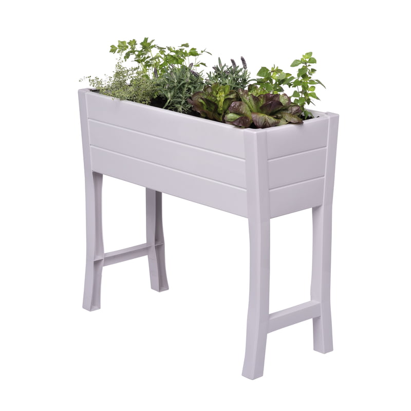 NuVue 36" W x 32" H White Vinyl Elevated Garden Box White