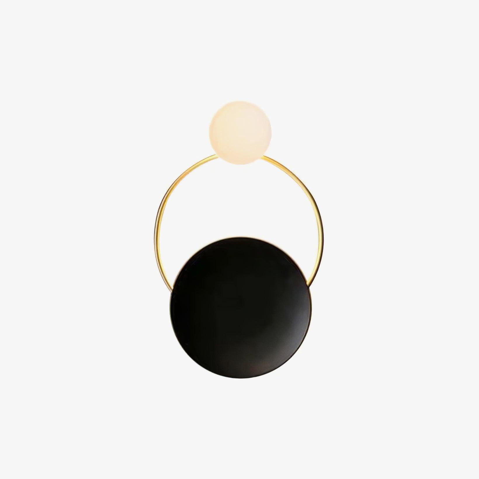 Black Circular Rings Wall Lamp