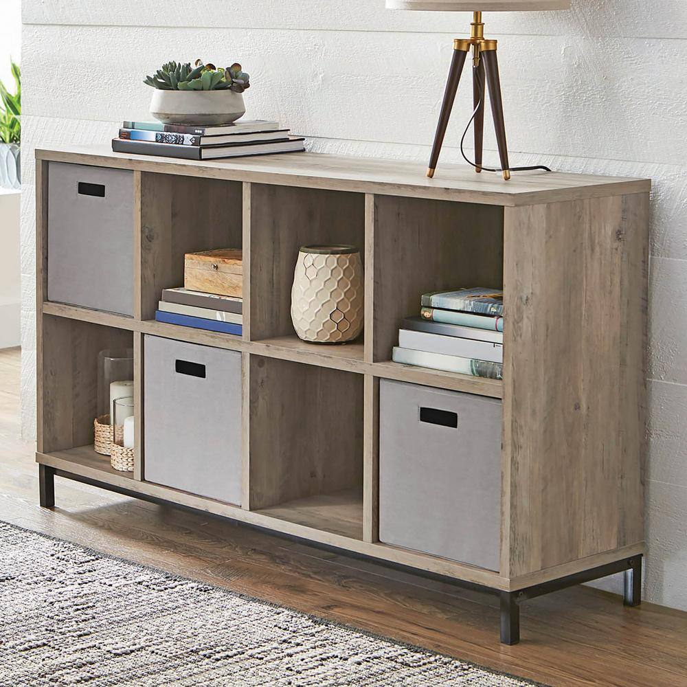 33.2 in. H x 57.6 in. W x 15.4 in. D Rustic Gray 8- Cube Organizer TG887K3RG