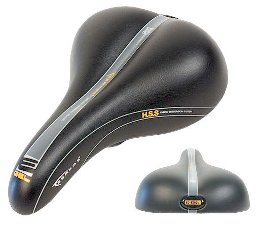 Serfas Dual Density E-Gel Saddle - Black-Gray