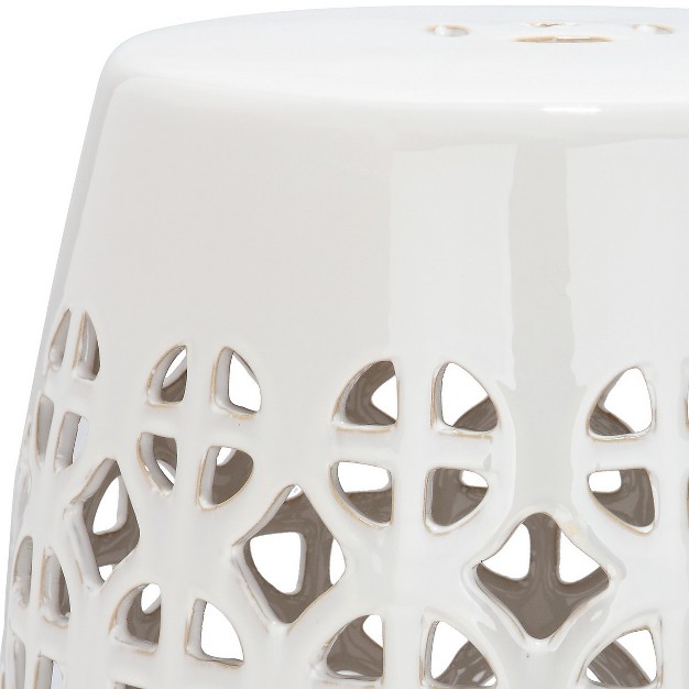 Circle Lattice Ceramic Garden Stool Safavieh