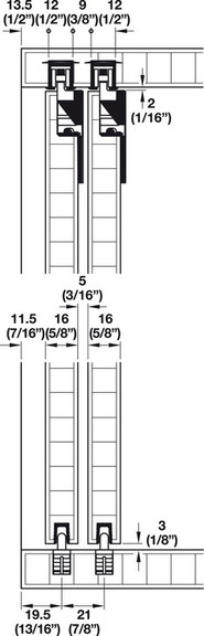 Hafele 405.82.215 Sliding Door Hardware  Hawa Clip...