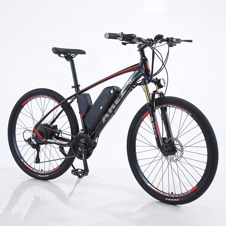 Cheap price brand new sealed bottom adult e bicycle grey color aluminum alloy frame rear drive electric bike with alloy pedals