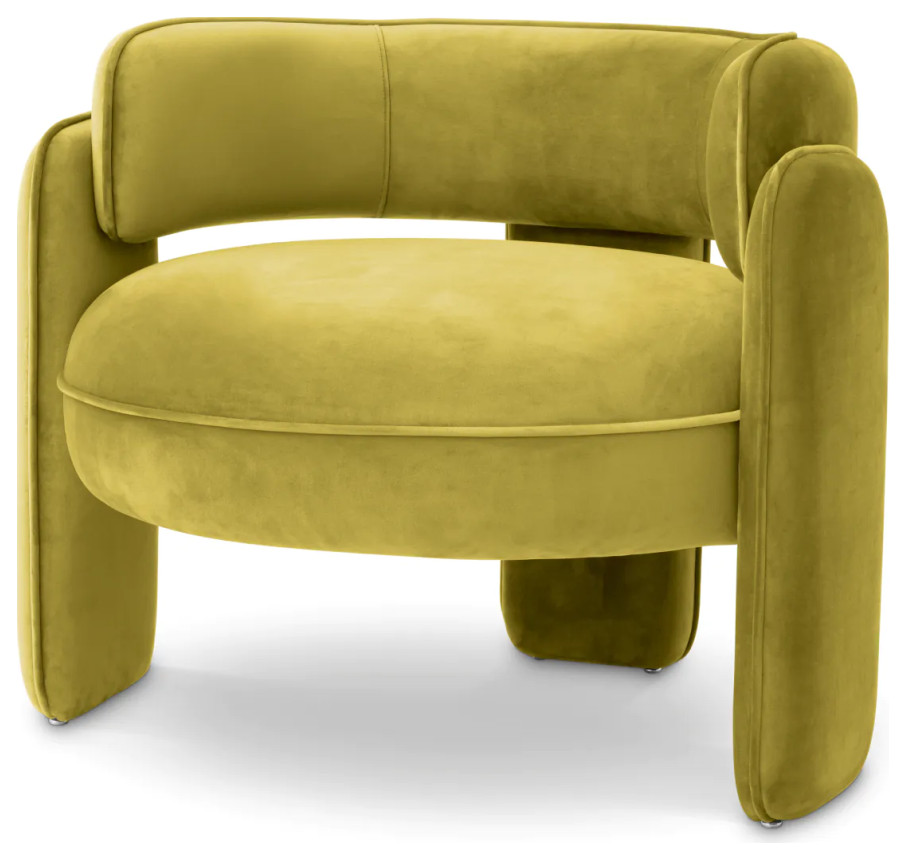 Savona Velvet Accent Chair  Eichholtz Chaplin   Midcentury   Armchairs And Accent Chairs   by Oroa   Distinctive Furniture  Houzz