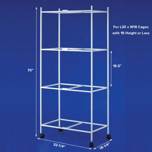 4-Shelves Rolling Stand for Four of 30