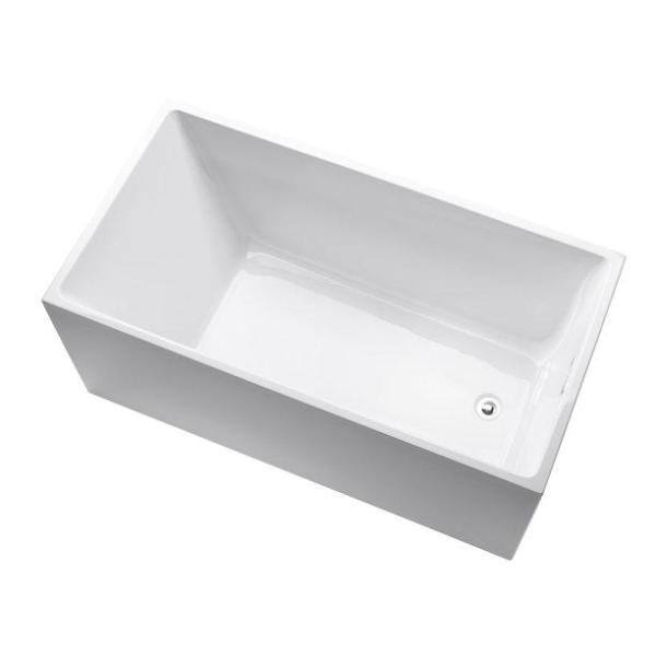 Vanity Art Vannes 47 in. Acrylic Flatbottom Freestanding Bathtub in White VA6816B-XS