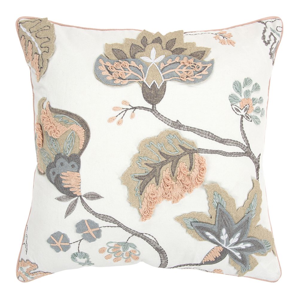 Rizzy Home Floral Throw Pillow