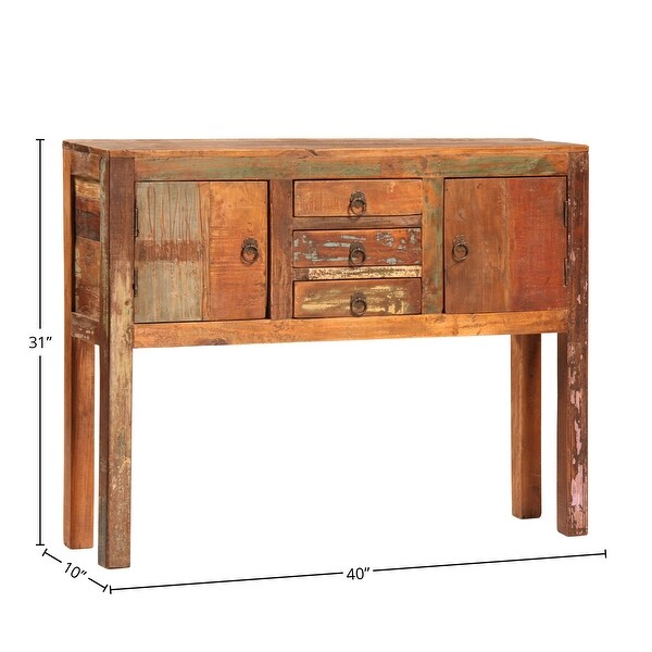 Journee 40-inch Distressed Painted Reclaimed Hardwood Storage Console