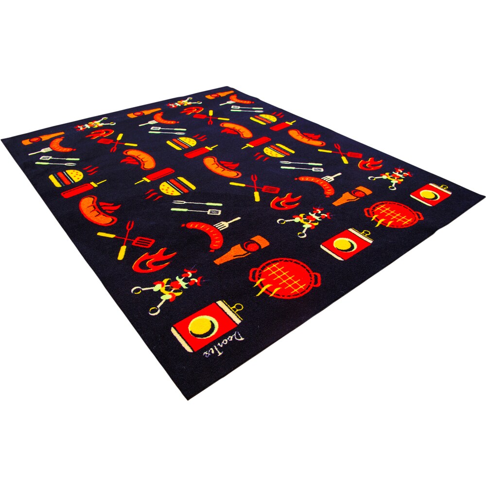 Doortex  BBQ Mat  Under Grill Mat  Fire Retardant and Flame Resistant Mat with Flame Design  Size 39\