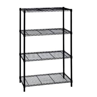 HDX 4-Tier Steel Wire Shelving Unit in Black (36 in. W x 54 in. H x 14 in. D) 21436BPS