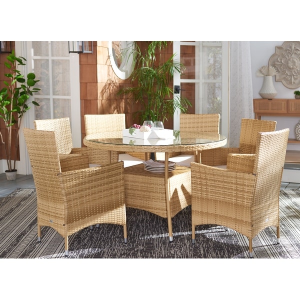 SAFAVIEH Outdoor Living Challe 7Piece Patio Dining Set