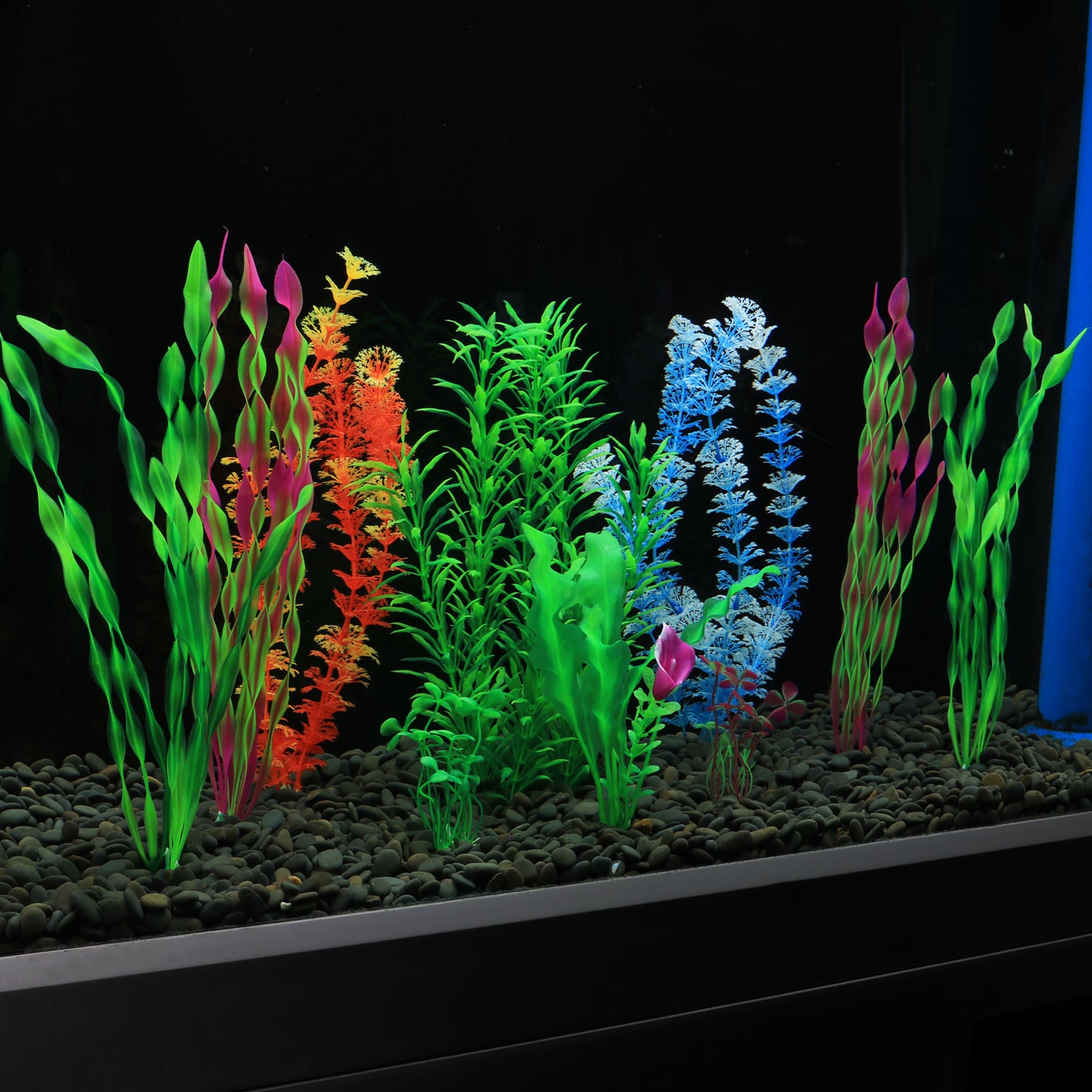 MyLifeUNIT Artificial Fish Tank Plants， Plastic Aquarium Plants Decorations， Set of 10