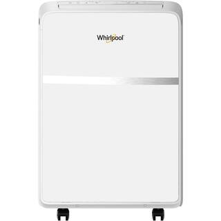 Whirlpool 10000 BTU (8000 BTU DOE) Portable Air Conditioner with Remote Digital Display Timer Wheels in White 350 sq. ft. WHAP131BWC