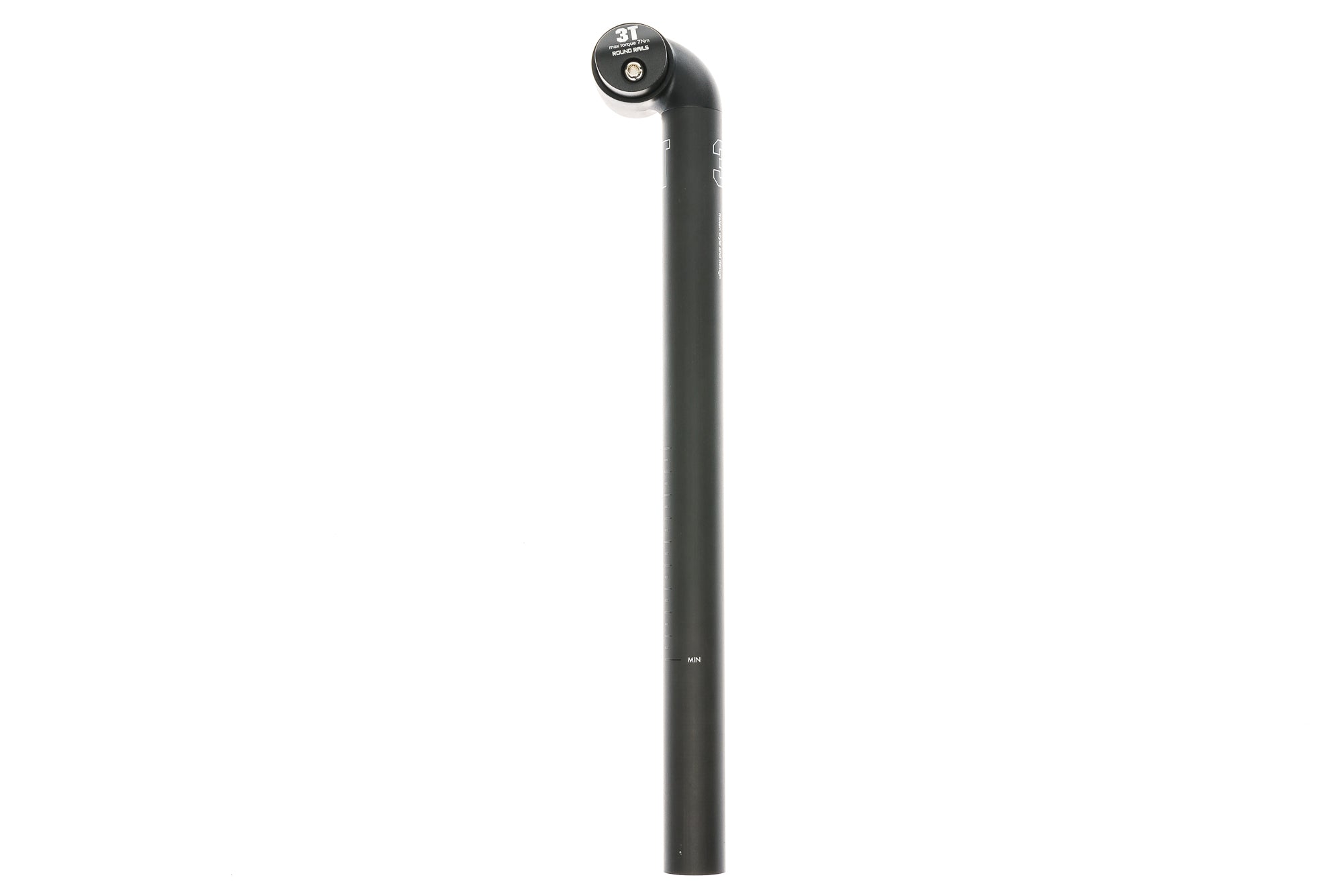 3T Ionic 25 Team Seatpost 27.2x350mm Carbon 25mm Setback Black