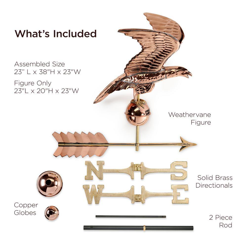 Good Directions Smithsonian Eagle Weathervane - Pure Copper 955P