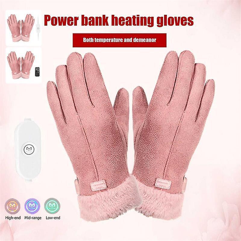 Winter Electric Heated Gloves Usb Heated Ergonomics Soft Ladies Warming Gloves