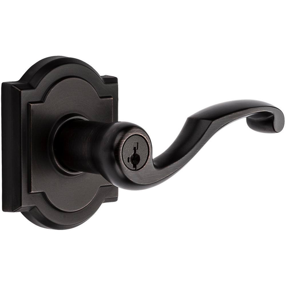 Baldwin Prestige Madrina Venetian Bronze Entry Door Handle Featuring SmartKey Security 354MDL ARB 11P SMT CP