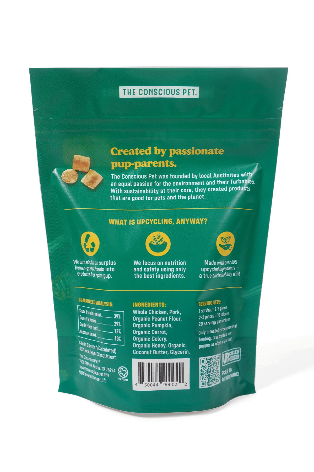 The Conscious Pet Peanut Butter and Honey Soft and Chewy Dog Treats