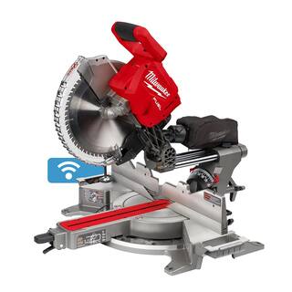 MW M18 FUEL 18V Lithium-Ion Brushless 12 in. Cordless Dual Bevel Sliding Compound Miter Saw with Jig Saw 2739-20-2737-20