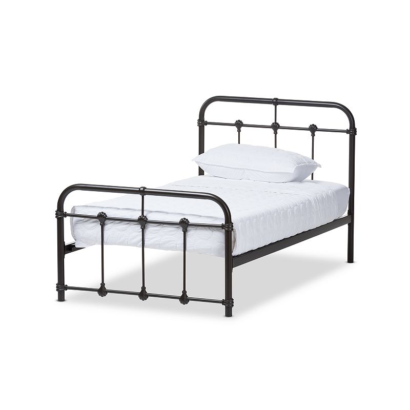 Baxton Studio Mandy Industrial Platform Twin Bed