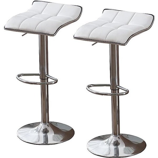 Ebello Bar Stools Set of 2 Square Backless Adjustable Tall Stools