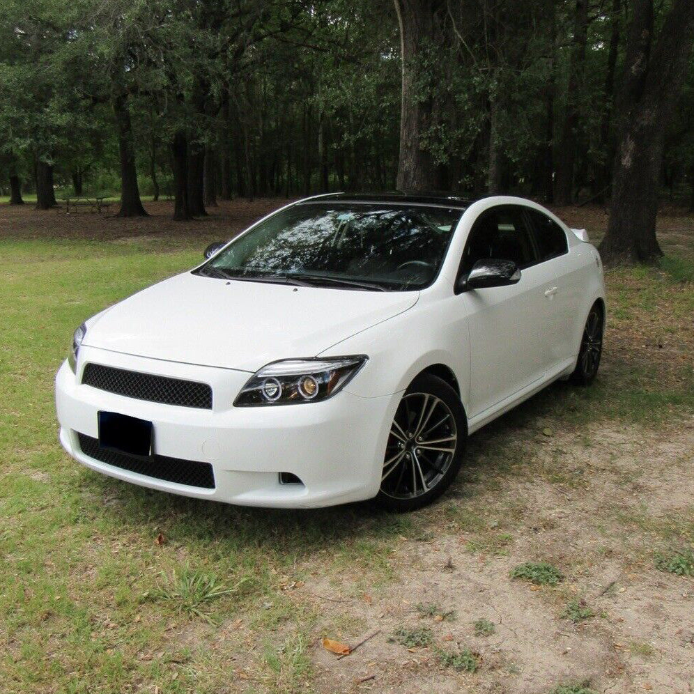 KOJEM Front Bumper Honeycomb Upper and Lower Mesh Grille for 05 06 07 08 09 10 Scion tC ABS Black Grill